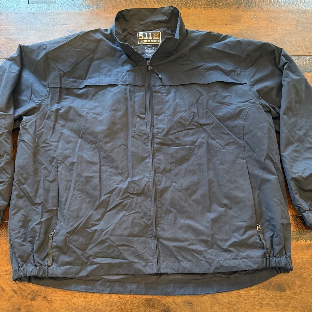 5.11 Tactical Series Jacket Mens 2XL Blue Lightweight Windbreaker Full Zip Shell - Picture 3 of 9